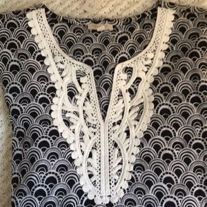 NWT Talbots Crochet Trim Top/Tunic  NEW
